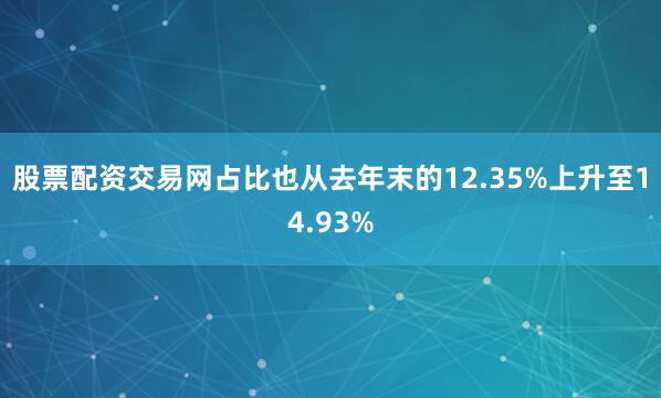 股票配资交易网占比也从去年末的12.35%上升至14.93%